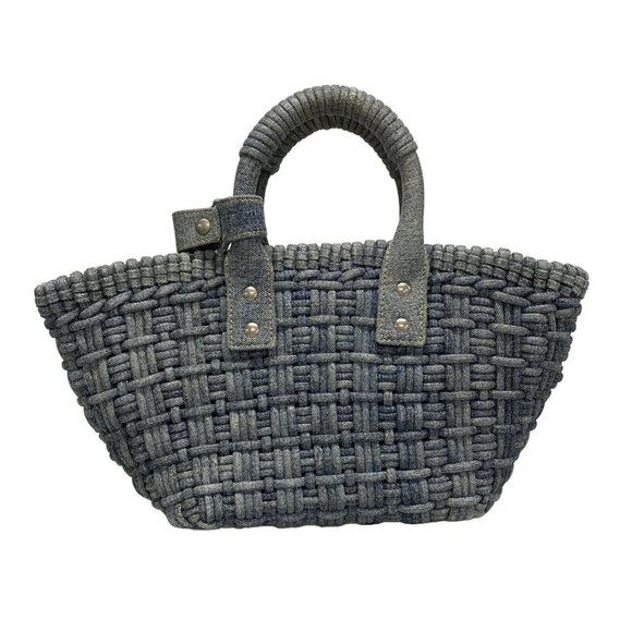 Auth BALENCIAGA Bistro XS Basket 671342 Blue Denim - Tote Bag - Picture 2 of 16